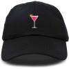 imageDALIX Cosmo Embroidered Cap Cotton Cosmopolitan Baseball Cute Cool Dad Hat WomensBlack
