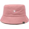 imageDALIX Lil Heart Embroidered Cotton Summer Outdoor Bucket Hat WomensPeach Melba