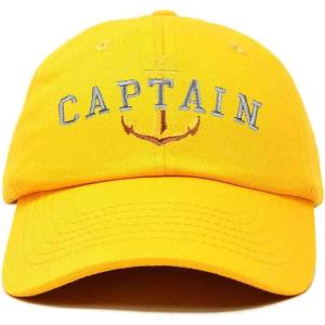 imageDALIX Captain Embroidered Dad Cap Cotton Baseball Hat MenGold