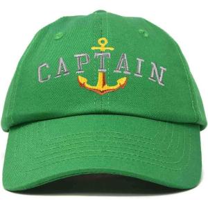 imageDALIX Captain Embroidered Dad Cap Cotton Baseball Hat MenKelly Green