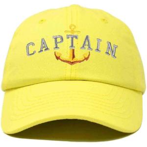 imageDALIX Captain Embroidered Dad Cap Cotton Baseball Hat MenYellow