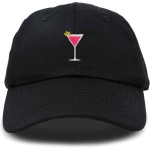imageDALIX Cosmo Embroidered Cap Cotton Cosmopolitan Baseball Cute Cool Dad Hat WomensBlack