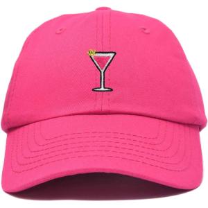imageDALIX Cosmo Embroidered Cap Cotton Cosmopolitan Baseball Cute Cool Dad Hat WomensHot Pink