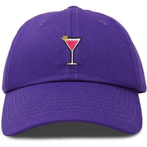 imageDALIX Cosmo Embroidered Cap Cotton Cosmopolitan Baseball Cute Cool Dad Hat WomensPurple