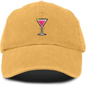 imageDALIX Cosmo Embroidered Cap Cotton Cosmopolitan Baseball Cute Cool Dad Hat WomensWashed Gold