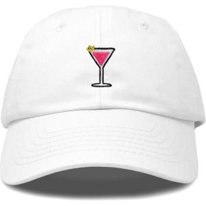 imageDALIX Cosmo Embroidered Cap Cotton Cosmopolitan Baseball Cute Cool Dad Hat WomensWhite