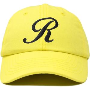 imageDALIX Initial Hat Letter R Womens Baseball Cap Monogram Cursive EmbroiderMinion Yellow