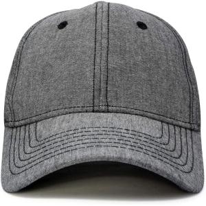 imageDALIX Premium Baseball Cap Structured Dad Hat Medium Crown ChambrayGray