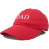 imageDALIX Embroidered Mom and Dad Hat Washed Cotton Baseball CapDad  Red