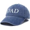 imageDALIX Embroidered Mom and Dad Hat Washed Cotton Baseball CapDad  Washed Navy Blue