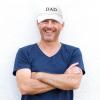 imageDALIX Embroidered Mom and Dad Hat Washed Cotton Baseball CapDad  White