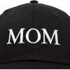 imageDALIX Embroidered Mom and Dad Hat Washed Cotton Baseball CapMom  Black