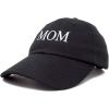 imageDALIX Embroidered Mom and Dad Hat Washed Cotton Baseball CapMom  Black