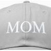 imageDALIX Embroidered Mom and Dad Hat Washed Cotton Baseball CapMom  Gray