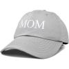 imageDALIX Embroidered Mom and Dad Hat Washed Cotton Baseball CapMom  Gray