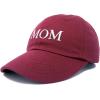 imageDALIX Embroidered Mom and Dad Hat Washed Cotton Baseball CapMom  Maroon