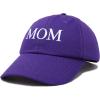 imageDALIX Embroidered Mom and Dad Hat Washed Cotton Baseball CapMom  Purple