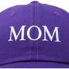 imageDALIX Embroidered Mom and Dad Hat Washed Cotton Baseball CapMom  Purple