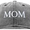 imageDALIX Embroidered Mom and Dad Hat Washed Cotton Baseball CapMom  Washed Black