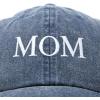 imageDALIX Embroidered Mom and Dad Hat Washed Cotton Baseball CapMom  Washed Navy Blue