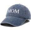 imageDALIX Embroidered Mom and Dad Hat Washed Cotton Baseball CapMom  Washed Navy Blue