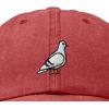 imageDALIX Pigeon Embroidered Cap Cotton Baseball Dad Hat for Men ampamp Women Casual CoolWashed Red