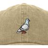 imageDALIX Pigeon Embroidered Cap Cotton Baseball Dad Hat for Men ampamp Women Casual CoolWashed Stone White