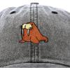 imageDALIX Walrus Embroidery Dad Hat Baseball Cap Mens WomensBlack Vintage
