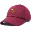 imageDALIX Walrus Embroidery Dad Hat Baseball Cap Mens WomensMaroon