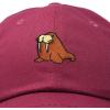 imageDALIX Walrus Embroidery Dad Hat Baseball Cap Mens WomensMaroon