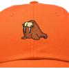 imageDALIX Walrus Embroidery Dad Hat Baseball Cap Mens WomensOrange