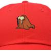 imageDALIX Walrus Embroidery Dad Hat Baseball Cap Mens WomensRed