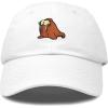 imageDALIX Walrus Embroidery Dad Hat Baseball Cap Mens WomensWhite