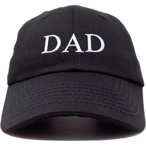 imageDALIX Embroidered Mom and Dad Hat Washed Cotton Baseball CapDad  Black