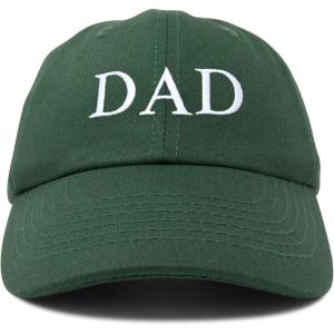 imageDALIX Embroidered Mom and Dad Hat Washed Cotton Baseball CapDad  Dark Green