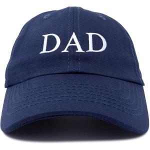 imageDALIX Embroidered Mom and Dad Hat Washed Cotton Baseball CapDad  Navy Blue