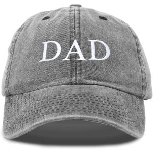 imageDALIX Embroidered Mom and Dad Hat Washed Cotton Baseball CapDad  Washed Black
