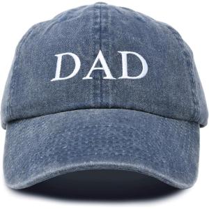 imageDALIX Embroidered Mom and Dad Hat Washed Cotton Baseball CapDad  Washed Navy Blue