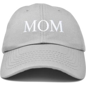 imageDALIX Embroidered Mom and Dad Hat Washed Cotton Baseball CapMom  Gray