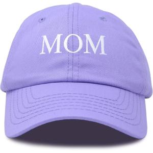 imageDALIX Embroidered Mom and Dad Hat Washed Cotton Baseball CapMom  Lavender