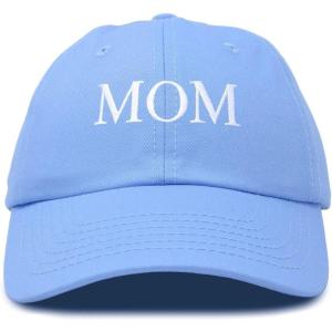 imageDALIX Embroidered Mom and Dad Hat Washed Cotton Baseball CapMom  Light Blue