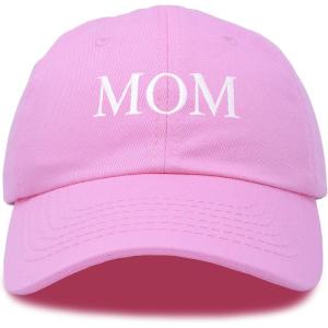 imageDALIX Embroidered Mom and Dad Hat Washed Cotton Baseball CapMom  Lightpink