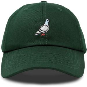 imageDALIX Pigeon Embroidered Cap Cotton Baseball Dad Hat for Men ampamp Women Casual CoolDark Green