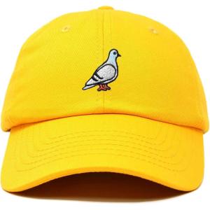 imageDALIX Pigeon Embroidered Cap Cotton Baseball Dad Hat for Men ampamp Women Casual CoolGold