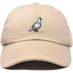 imageDALIX Pigeon Embroidered Cap Cotton Baseball Dad Hat for Men ampamp Women Casual CoolKhaki