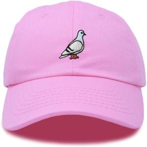 imageDALIX Pigeon Embroidered Cap Cotton Baseball Dad Hat for Men ampamp Women Casual CoolLight Pink