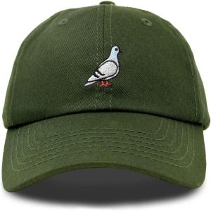 imageDALIX Pigeon Embroidered Cap Cotton Baseball Dad Hat for Men ampamp Women Casual CoolOlive