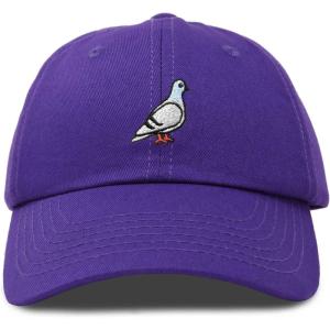 imageDALIX Pigeon Embroidered Cap Cotton Baseball Dad Hat for Men ampamp Women Casual CoolPurple