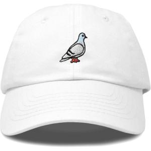 imageDALIX Pigeon Embroidered Cap Cotton Baseball Dad Hat for Men ampamp Women Casual CoolWhite