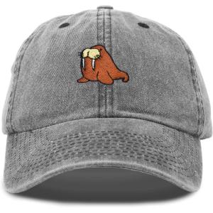 imageDALIX Walrus Embroidery Dad Hat Baseball Cap Mens WomensBlack Vintage